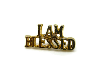#ad I Am Blessed Gold Tone Vintage Collectible Pin $8.99