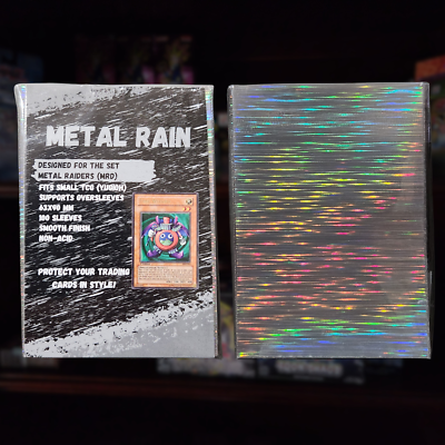 #ad 100x Metal Rain Small Gray Sleeves 63x90mm Yu Gi Oh Japanese Size $10.00