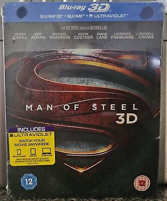 #ad Man Of Steel STEELBOOK 3D Blu Ray Blu Ray DVD Zavvi Exclusive $29.99
