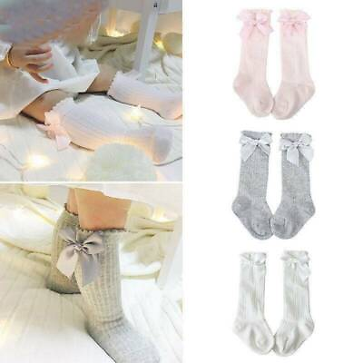 #ad Stockings Soft Lovely Tights Socks Kids Baby Girl Toddler Knee High Long Warm $2.72