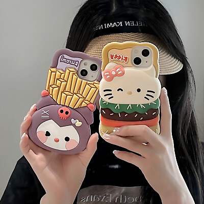 #ad CUTE 3D LOVELY GIRLS CARTOON SILICONE CASE For iphone iphone 15 14 13 12 Cover $12.21