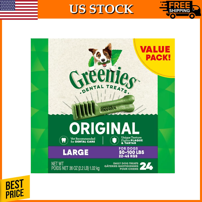 Greenies Original Large Natural Dog Dental Care Chews Oral Health Dog Treats $33.00