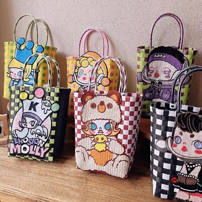 #ad POPMART Creative Handmade Woven Bag Cartoon Handbag Cute Casual Student Bag Gift $9.99