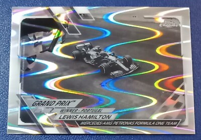 #ad Lewis Hamilton Black amp; White 2021 Topps Chrome F1 #149 RayWave Refractor $3.50