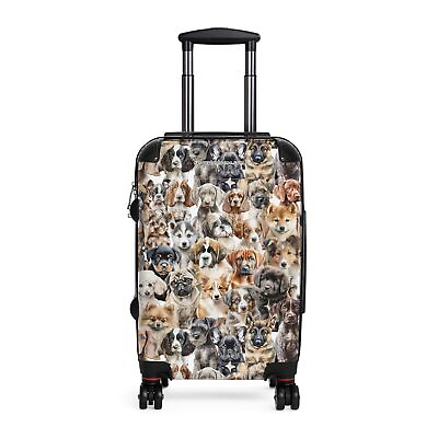 #ad Puppy Dogs Collage Polycarbonate amp; ABS Suitcase Travel Bag 3 Sizes $191.57