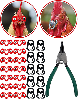 #ad A set of 100pcs Chicken Beak Clips Pinless Chicken Peepers with Product Eyes $22.01
