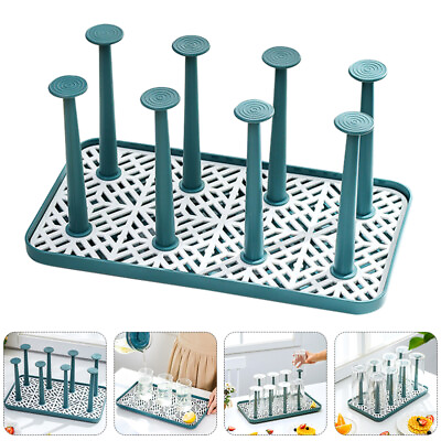 #ad Bottle Drying Organizer Cup Drainer Storage Shelves Clothes Rack $17.38