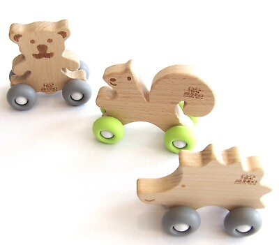 #ad baby Natural Wooden teether Toys pack of 3. 6 to 12 months $16.00