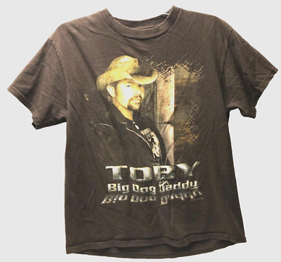#ad $20 Toby Keith Big Dog Daddy 2007 Concert Brown Camp;W T Shirt M $20.96