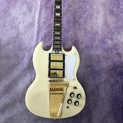 #ad Custom SG Electric Guitar 22frets Gold hardware rocker Lightning shipping $299.99
