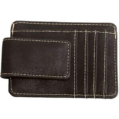 #ad Mad Style Mad Man Money Clip With Card Slots and Bill Holder in Brown Leather $39.00