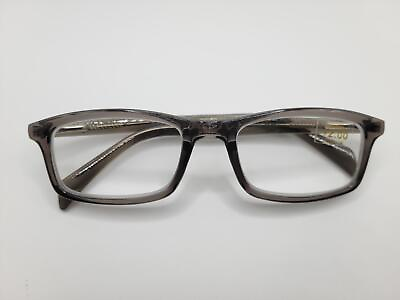 #ad Design Optics Gray Rectangular Reading Glasses 2.00 Strength Modern Design $15.95