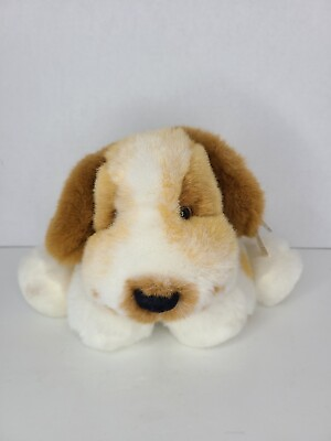 Mary Meyer Brown White Dog Bean bag Plush 10quot; Animal Toy 1998 Vintage With Tag $44.98