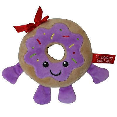 #ad Dan Dee I#x27;m Donuts About You Purple Donut Plush Smiling Face Valentines Gift $13.98