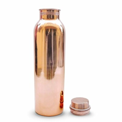 #ad 100% Pure Copper Water Bottle Handmade For Health Benefits Fast Delivery $15.39