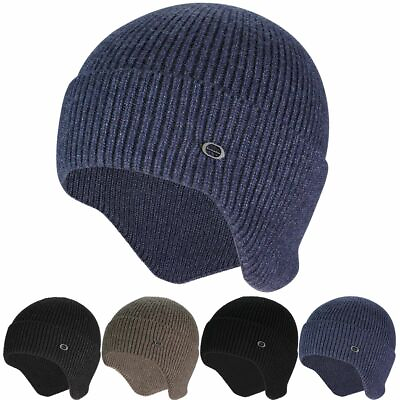 #ad Women Men Winter Warm Beanie Knitted Cap Ear Flaps Earflap Hat Fall Unisex $8.99