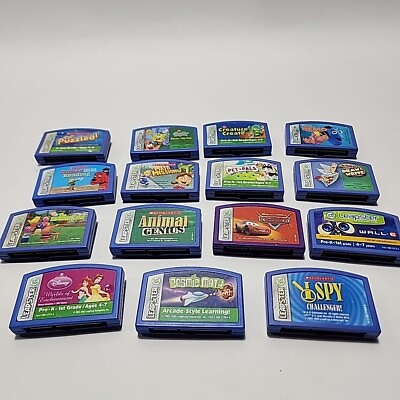 #ad Lot Of 15 Leap Frog Leapster Games Clifford SpongeBob Cars Nemo Princess $15.99