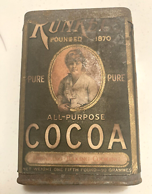 #ad RUNKEL#x27;S COCOA VINTAGE TIN ONE FIFTH POUND $19.99