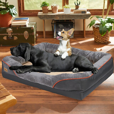 #ad #ad Waterproof Extra Large Orthopedic Dog Bed Sponge Foam Dog Bedding Lounge Sofa Be $139.34