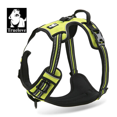 #ad True Love Mesh Dog Harness No Pull Adjustable Breathable Mesh Reflective $19.99
