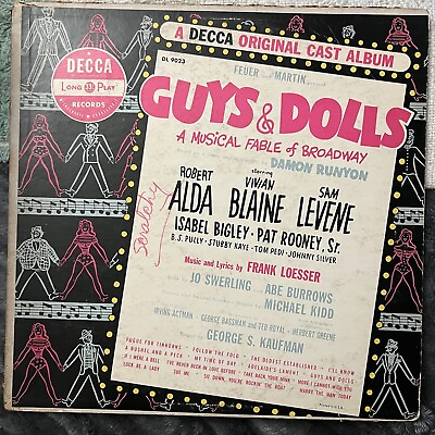#ad Guys amp; Dolls Broadway Cast 1950 VINYL LP Decca DL9023 Maroon Label $7.99