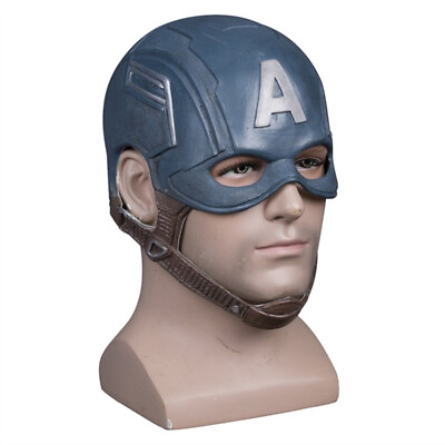#ad Captain America Wearable Headgear Latex Props Hat Masquerade Cosplay Specialty $37.60
