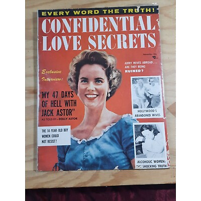 #ad Vintage Confidential Love Secrets Magazine Dolly Astor Original Publication Vol $65.00