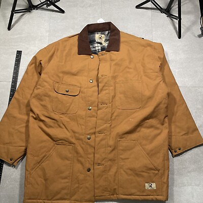 #ad mens Tan workwear jacket coat Real workwear brand carhartt style XXL 2XL rugged $28.00