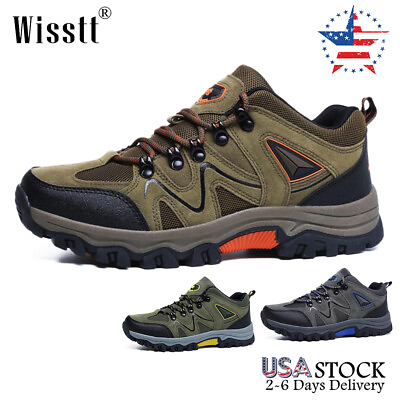 Men#x27;s Hiking Shoes Outdoor Trekking Sneakers Sports Waterproof Mesh Work Boots $33.97