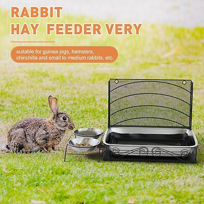 #ad Rabbit Feeder with Litter Box and Bowls for Small Pets Hamster Small Animals $64.92