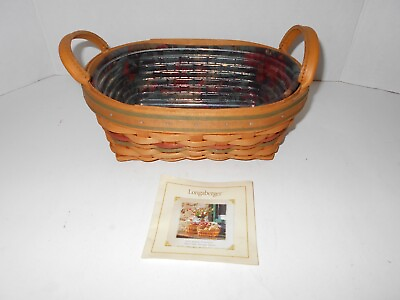 #ad Longaberger 2001 Autumn Reflections Small Daily Blessings Basket w Liner amp; Pro $30.00