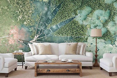 #ad 3D Clear Lake Water Long Tail Boat Wallpaper Wall Murals Removable Wallpaper 038 AU $40.00