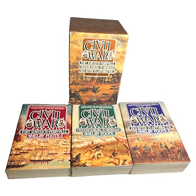 #ad The Civil War A Narrative 3 Volume Box Set by Shelby Foote 1986 Trade Paperback $42.49