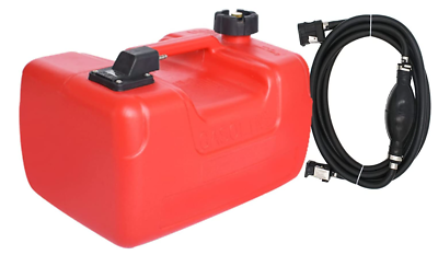 #ad #ad 3 Gal 12L Portable Boat Fuel Tank With Hose Connector For Marine Outboard Motor $55.99