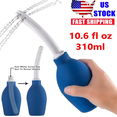 #ad 310ml Anal Vaginal Bulb Douche Colonic Irrigation Rubber Enema Bag Cleaner kit $6.99