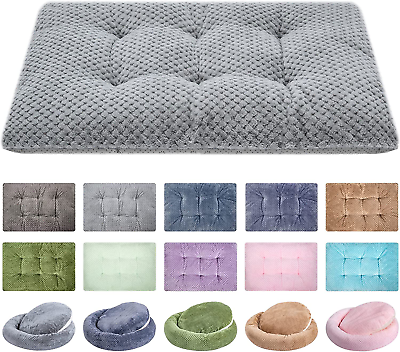 #ad Fuzzy Deluxe Pet Beds Super Plush Dog or Cat Beds Ideal for Dog Crates Machine $21.64