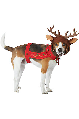 #ad California Costume REINDEER Jingle Bells Festive Pet Christmas Costume PET20155 $12.76