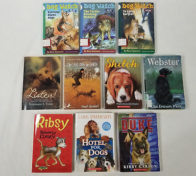 #ad Kids Chapter Books About Dogs Lot of 10 5th 6th Grade Classroom Homeschool Set $21.56