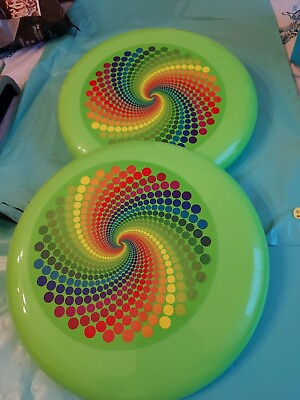 #ad New Lot of 6 Green Spiral 9” Flying Disc Pet Play Sports Swirl Frisbee $15.99