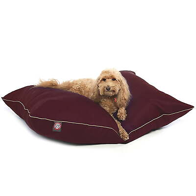 #ad Solid Color Super Value Dog Bed Machine Washable Burgundy Medium 28quot; x 35quot; x 7quot; $26.65