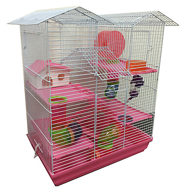 #ad Large Happy Fun Land Hamster Habitat Home House Cage Rodent Gerbil Mouse Mice $29.15