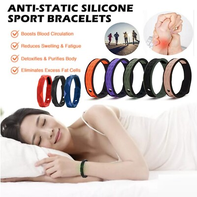 #ad RedUp Far Infrared Negative Ions Wristband Anti Static Silicone Sport Bracelets $7.79