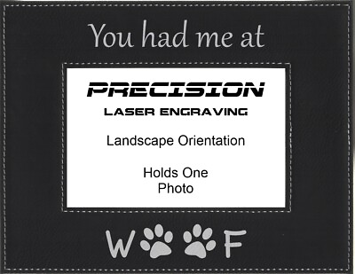 #ad Pet Frame You had me at Woof Engraved Leatherette Frame Dog Pet Owner Gift $23.99