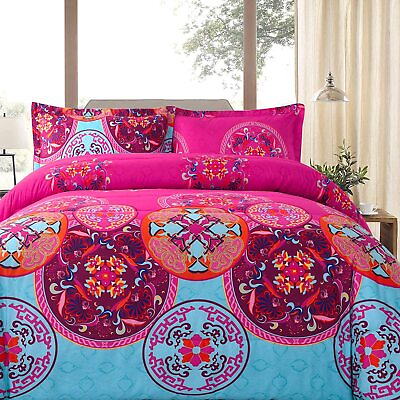 #ad Shatex Full Comforter Set Boho Floral for All Seasons Ultra soft 3 Piece Bedding $46.33