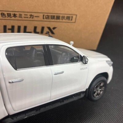#ad TOYOTA Hilux model minicar white Super beautiful item not for sale 1 30 used $135.00