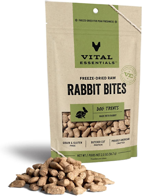 #ad Freeze Dried Raw Whole Animal Dog Treats Rabbit Bites 2 Oz $17.72