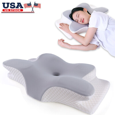 #ad Cervical Memory Foam Pillow for Neck Pain Relief Ergonomic Neck Support Pillows $35.99