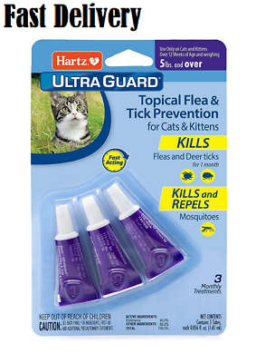 #ad Hartz UltraGuard Topical Flea amp; Tick Prevention for Cats and Kittens 3 Monthly $8.43