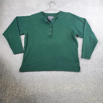 #ad Woolrich Shirt Women#x27;s M Dartmouth Green Long Sleeves Button Up Cotton $6.35