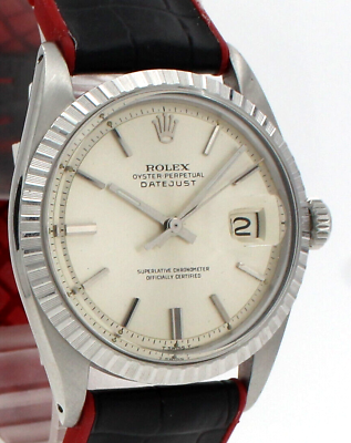 #ad Mens VINTAGE Rolex Oyster Perpetual Datejust Stainless Steel Silver Dial 36mm $3995.00